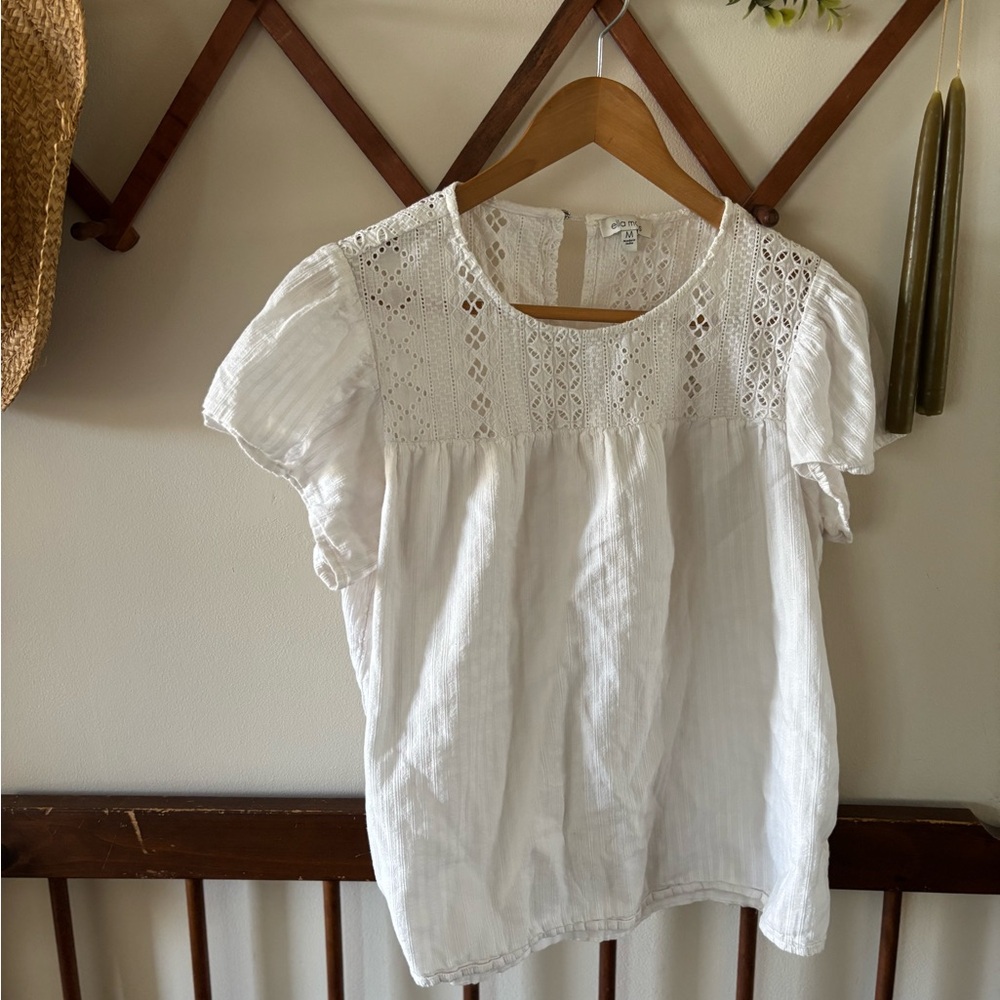 Ella Moss Lace Detail Blouse